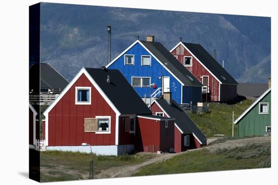 The Colorful Cottages of the Town Narsaq, Greenland-David Noyes-Premier Image Canvas