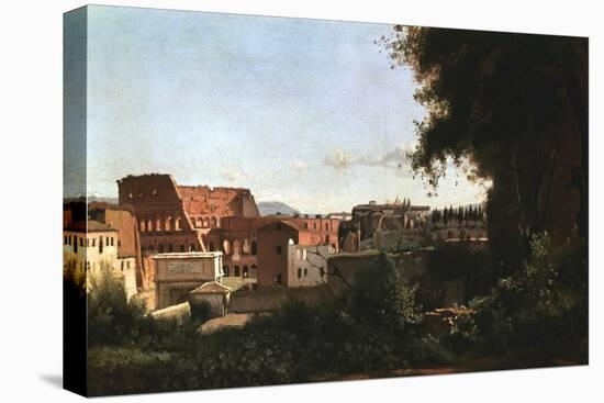 The Colosseum: View from the Farnese Gardens, Rome, 1826-Jean-Baptiste-Camille Corot-Premier Image Canvas