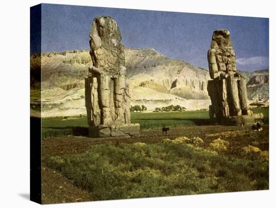 The Colossi of Memnon, near Thebes, Egypt-English Photographer-Premier Image Canvas