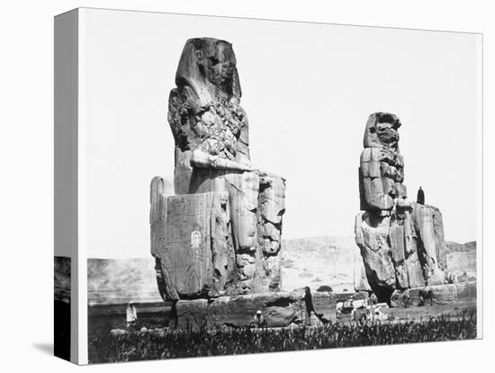 The Colossi of Memnon, Thebes, Egypt, 1860-Francis Frith-Premier Image Canvas