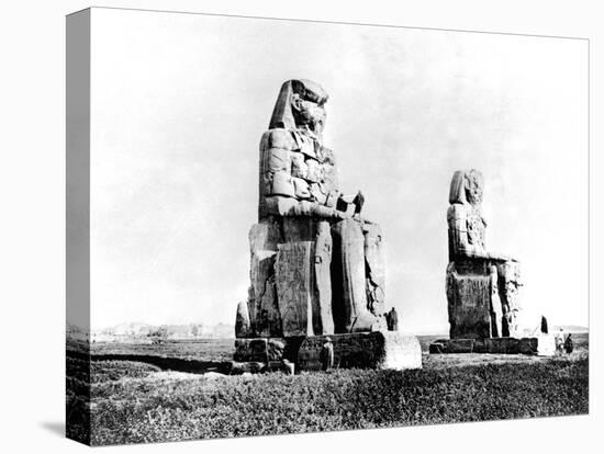 The Colossi of Memnon, Thebes, Nubia, Egypt, 1887-Henri Bechard-Premier Image Canvas