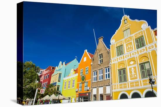 The Colourful Dutch Houses at Sint Annabaai, UNESCO Site, Curacao, ABC Island, Netherlands Antilles-Michael Runkel-Premier Image Canvas