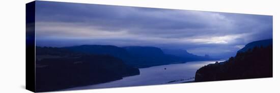 The Columbia River and Gorge on a Stormy Morning, Columbia River Gorge National Scenic Area, Oregon-null-Premier Image Canvas