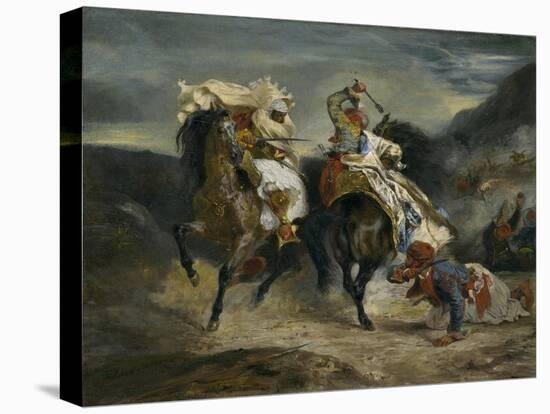 The Combat of the Giaour and Hassan, 1826-Eugene Delacroix-Premier Image Canvas