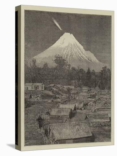 The Comet Seen over Mount Egmont, New Zealand-null-Premier Image Canvas