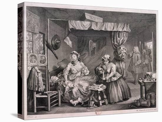 The Compleat Trull at Her Lodging in Drury Lane, Plate III of the Harlot's Progress, 1732-William Hogarth-Premier Image Canvas