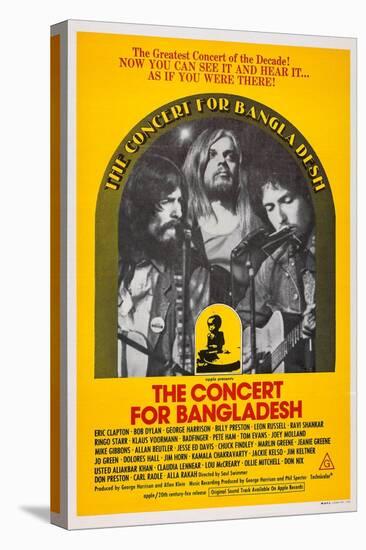 The Concert for Bangladesh, from Left: George Harrison, Leon Russell, Bob Dylan, 1972-null-Stretched Canvas