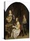 The Concert: Singer and Theorbo Player-Gerard Terborch-Premier Image Canvas