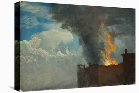 The Conflagration (Oil on Paper)-Albert Bierstadt-Premier Image Canvas