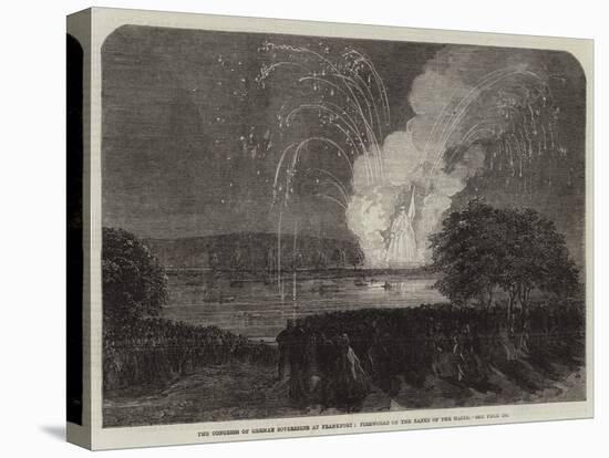 The Congress of German Sovereigns at Frankfort, Fireworks on the Banks of the Maine-null-Premier Image Canvas