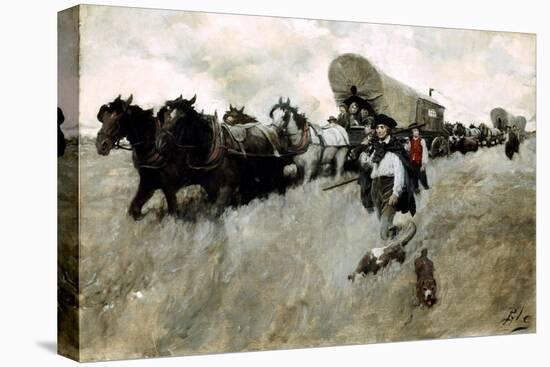 The Connecticut Settlers Entering the Western Reserve-Howard Pyle-Premier Image Canvas