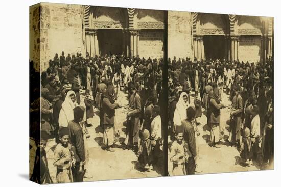 The Consecration of Easter Eggs on Easter before the Church of the Holy Sepulchre, 1913-null-Premier Image Canvas