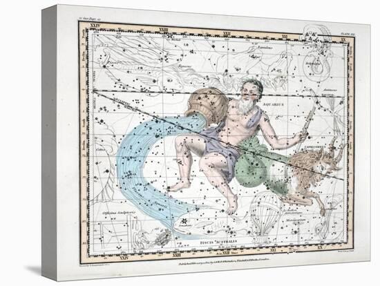 The Constellations (Plate XXI) Capricorn and Aquarius, from A Celestial Atlas by Alexander Jamie-null-Premier Image Canvas