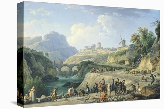 The Construction of a Road, 1774-Claude Joseph Vernet-Premier Image Canvas