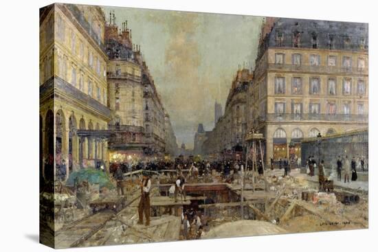 The Construction of the Metro, 1900-Luigi Loir-Premier Image Canvas