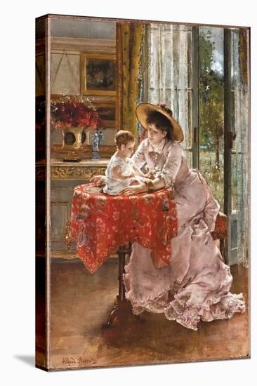The Contented Mother, 1872-Alfred Emile Stevens-Premier Image Canvas