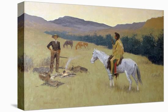 The Conversation, or Dubious Company-Frederic Sackrider Remington-Stretched Canvas