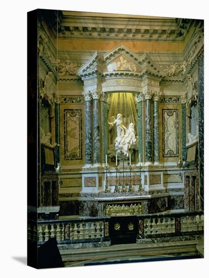 The Cornaro Chapel,Detail of the Altar with "The Ecstasy of St. Teresa"-Giovanni Lorenzo Bernini-Premier Image Canvas