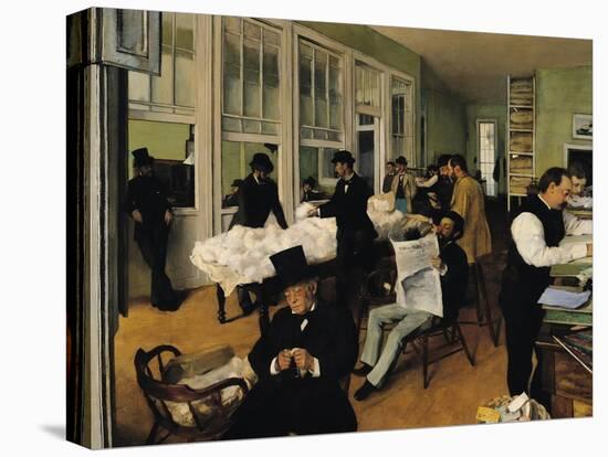 The Cotton Exchange, New Orleans, 1873-Edgar Degas-Premier Image Canvas