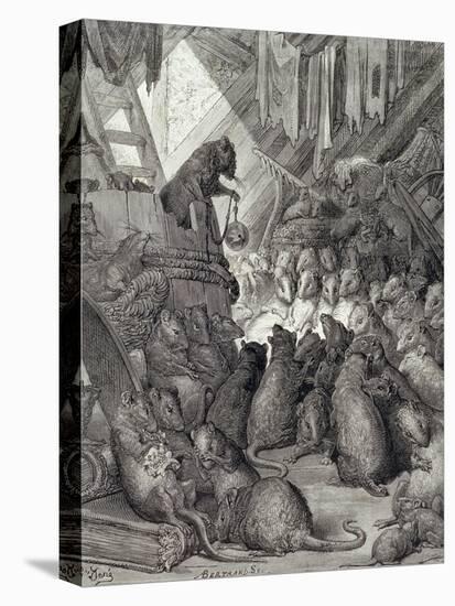 The Council Held by the Rats, from the Fables of La Fontaine, Engraved by Antoine Valerie…-Gustave Doré-Premier Image Canvas