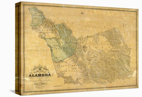 The County of Alameda California, c.1857-Horace A^ Higley-Stretched Canvas