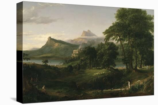 The Course of Empire: the Arcadian or Pastoral State, C.1836-Thomas Cole-Premier Image Canvas