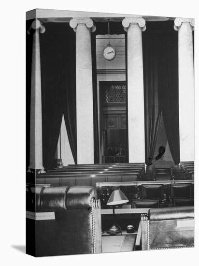 The Courtroom of the Supreme Court Seen from Behind of the Nine Justices-Margaret Bourke-White-Premier Image Canvas