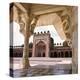 The courtyard of the Jami Masjid at Fatehpur Sikri seen from the tomb of Shaikh Salim Chisti-Werner Forman-Premier Image Canvas