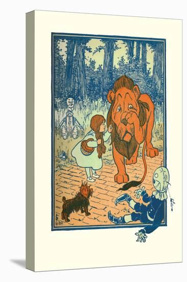 The Cowardly Lion-William W. Denslow-Stretched Canvas