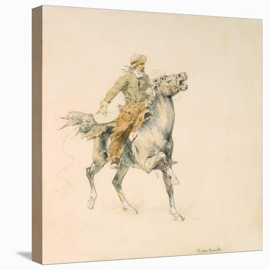 The Cowboy, C.1897 (W/C on Paper)-Frederic Remington-Premier Image Canvas
