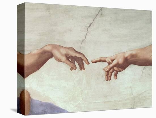 The Creation of Adam, c.1510 (detail)-Michelangelo Buonarroti-Premier Image Canvas