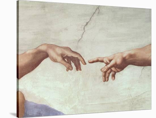 The Creation of Adam, c.1510 (detail)-Michelangelo Buonarroti-Premier Image Canvas