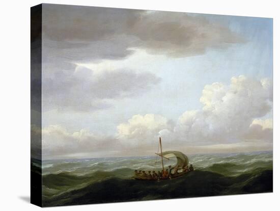 The Crew of the 'Luxborough' Galley, in a Lifeboat. Oil Painting, circa 1727, by John Cleveley (171-John the Elder Cleveley-Premier Image Canvas