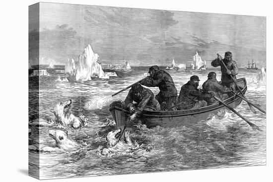 The Crew of the 'Pandora' Hunting Polar Bears, 1875-null-Stretched Canvas