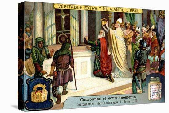 The Crowning of Charlemagne in Rome 800-null-Premier Image Canvas