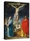 The Crucified Christ with the Virgin Mary, Saints John the Baptist and Mary Magdalene-Sir Anthony Van Dyck-Premier Image Canvas