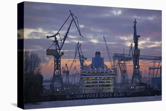 The Cruise Ship Oceana in the Dock the Elbe 17 of the Shipyard Blohm and Voss-Uwe Steffens-Premier Image Canvas