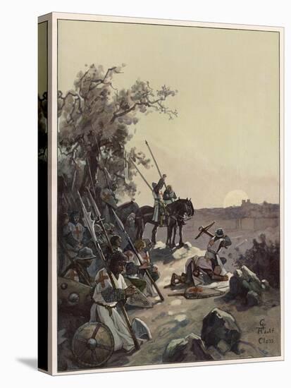 The Crusaders Have Their First Sight of Jerusalem-Adolf Closs-Stretched Canvas