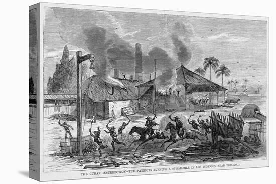 The Cuban Insurrection--The Patriots Burning a Sugar-Mill in Los Ingenios, near Trinidad.-null-Premier Image Canvas