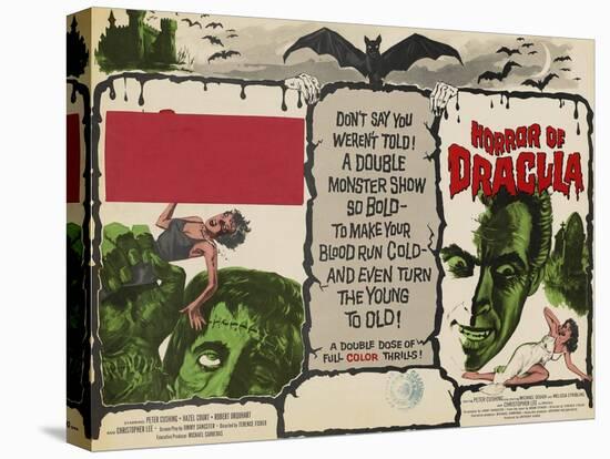 The Curse of Frankenstein, 1957, Horror of Dracula, 1958, Christopher Lee-null-Stretched Canvas