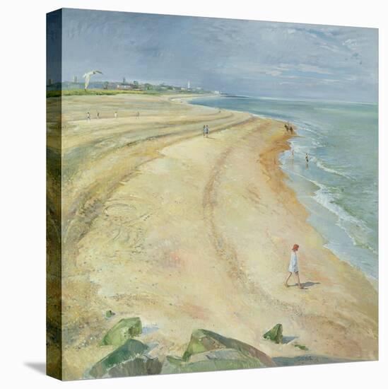 The Curving Beach, Southwold, 1997-Timothy Easton-Premier Image Canvas