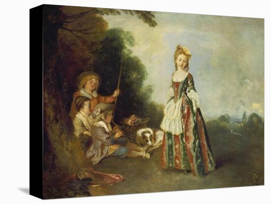 The Dance (Or: Iris), about 1719-Jean Antoine Watteau-Premier Image Canvas