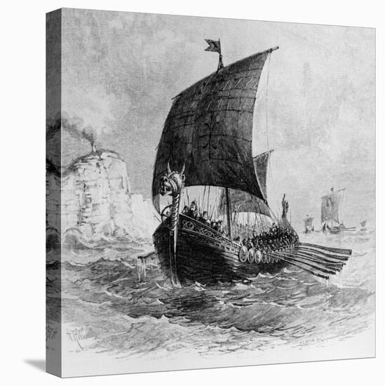 The Danish Ship Called the Raven, Viking Ship, Pre-800 AD-null-Premier Image Canvas