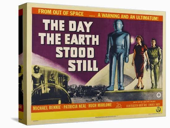 The Day The Earth Stood Still, UK Movie Poster, 1951-null-Stretched Canvas