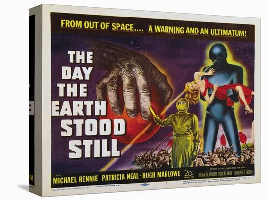 The Day The Earth Stood Still, UK Movie Poster, 1951-null-Stretched Canvas