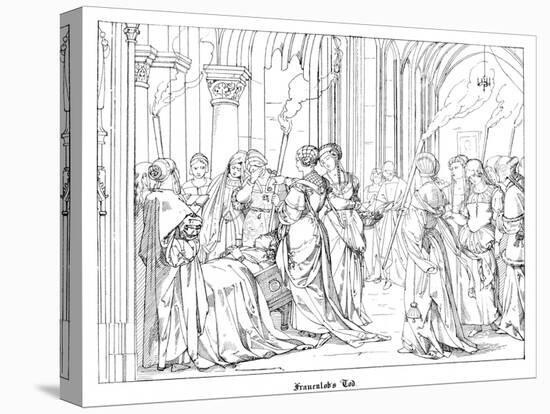 The Death of Henry of Meissen, Named Frauenlob-Alfred Rethel-Premier Image Canvas