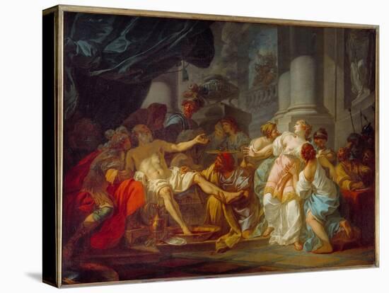 The Death of Seneque (4 BC - 65 Ad), Roman Philosopher. in 65, He Was Compromised despite Him in Th-Jacques Louis David-Premier Image Canvas