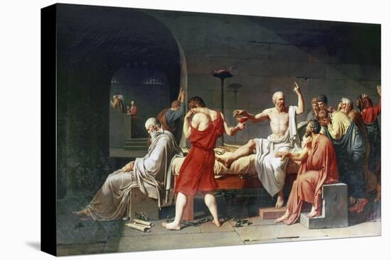 The Death of Socrates, 4th Century Bc-Jacques-Louis David-Premier Image Canvas