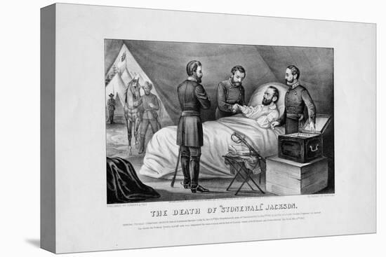 The Death of Stonewall Jackson, Pub. by Currier and Ives, 1872-null-Premier Image Canvas