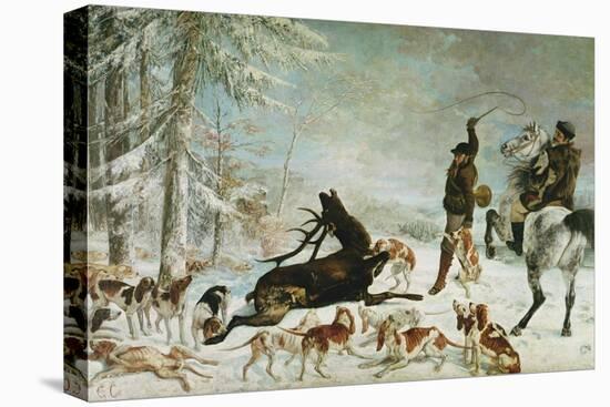 The Death of the Deer, 1867-Gustave Courbet-Premier Image Canvas